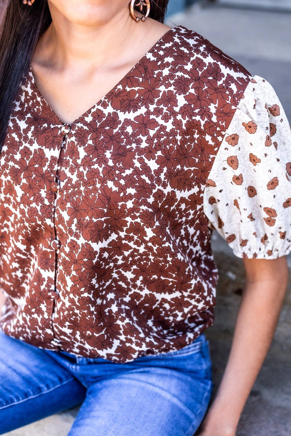 TOP101 Bountiful Blooms Blouse