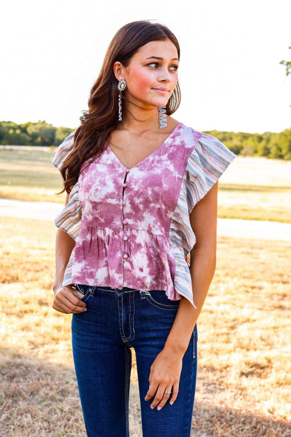 TOP107 All Tied Up Top Pink