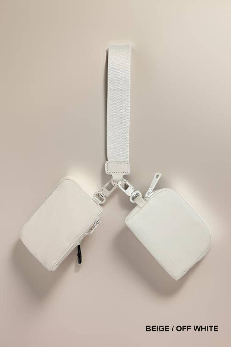 SI26443 Dual Pouch Wristlet Keychain Wallet