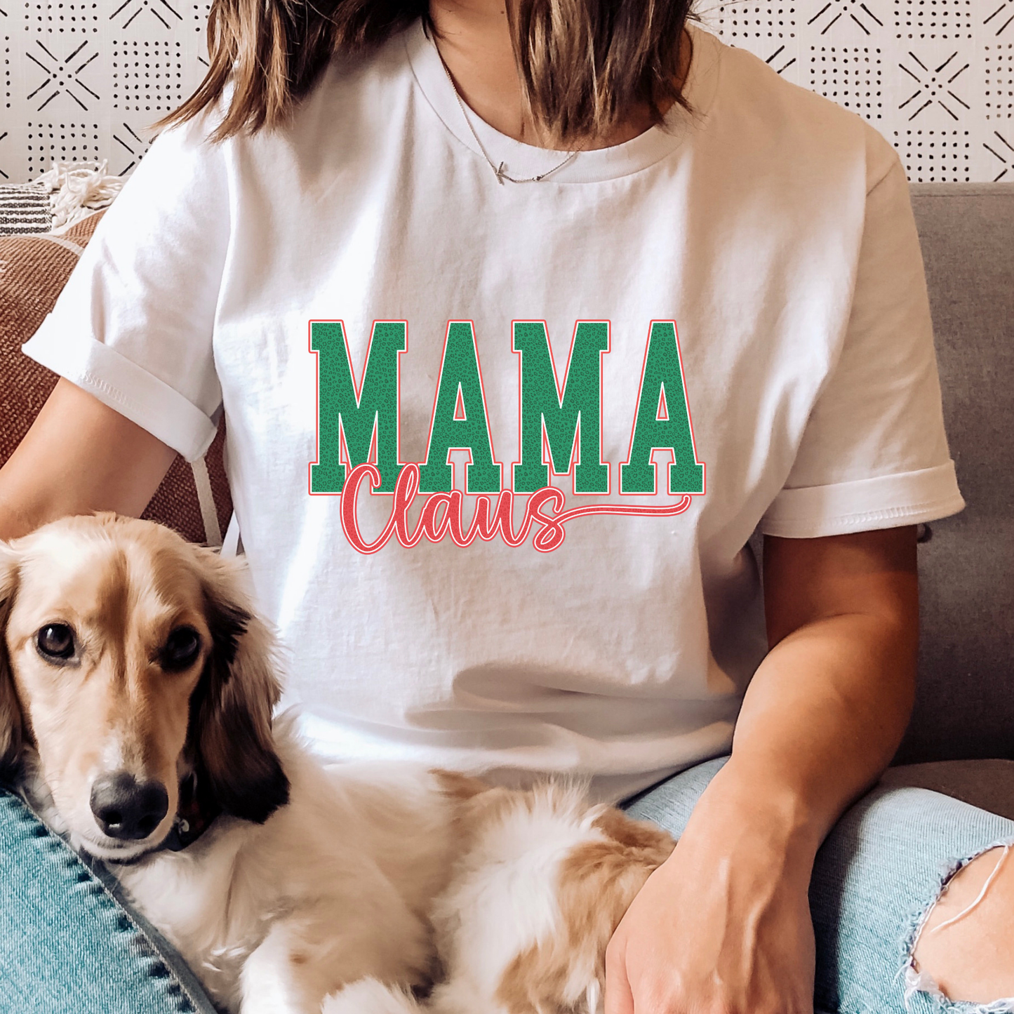 Top164 - Mama Claus White T-shirt