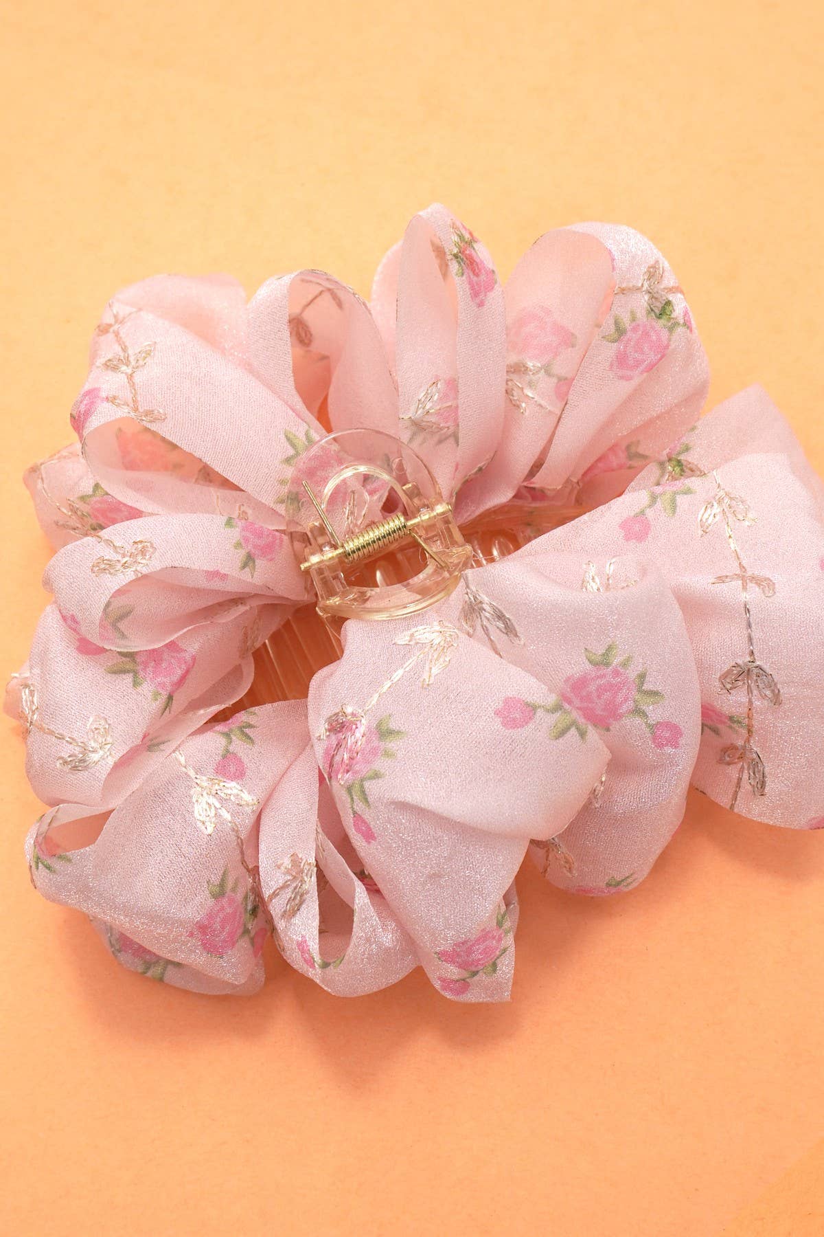 CLIP003 - Sheer Floral Claw Clip