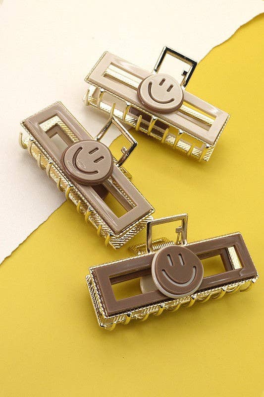 CLIP001 - SMILEY FACE CLAW CLIP