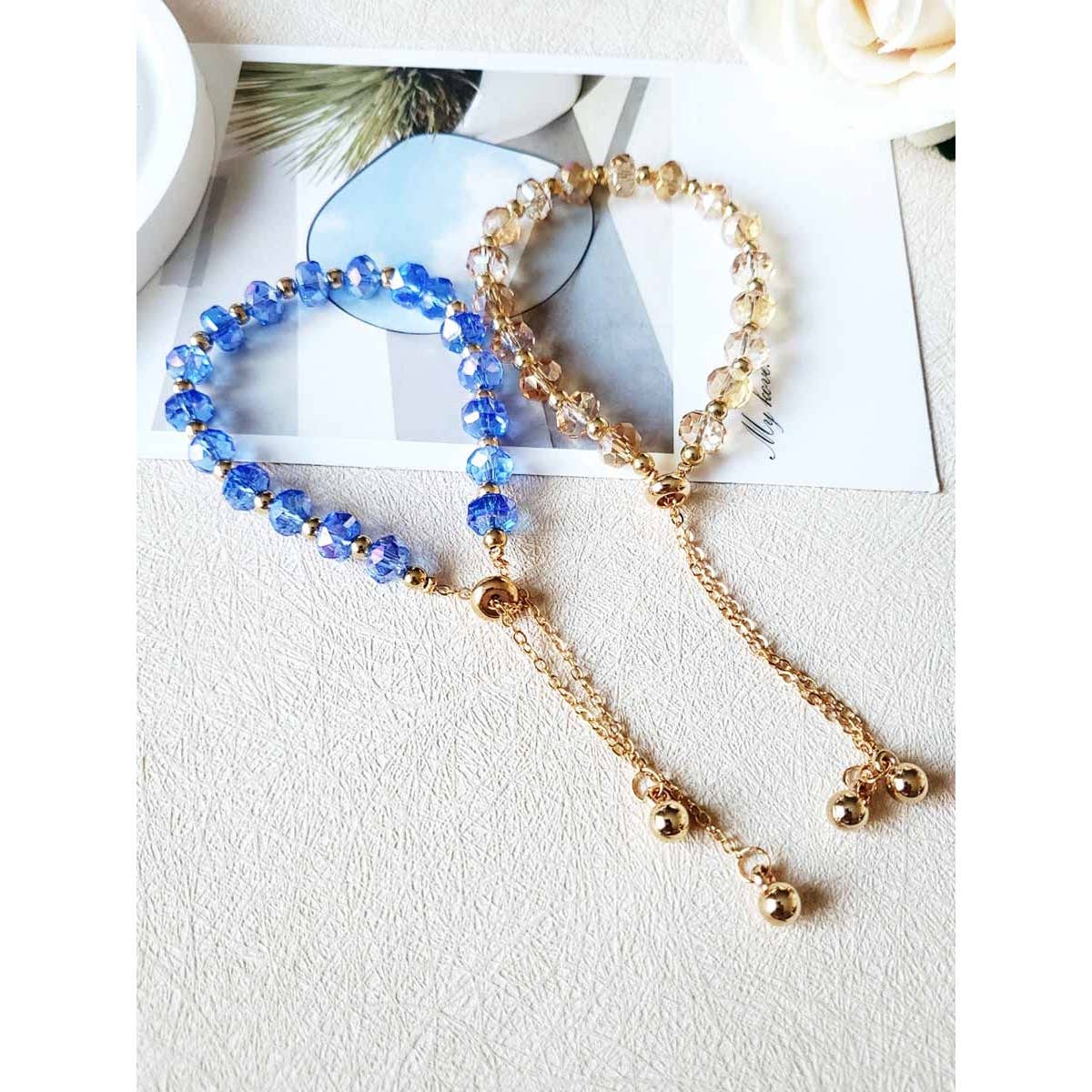 BRC003 - Assorted Colors of Beaded Adjustable Bracelet