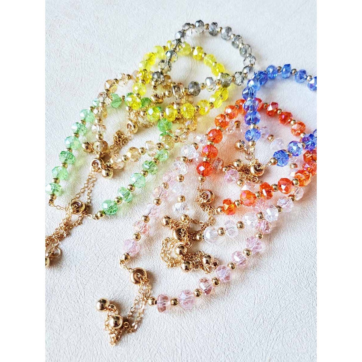 BRC003 - Assorted Colors of Beaded Adjustable Bracelet