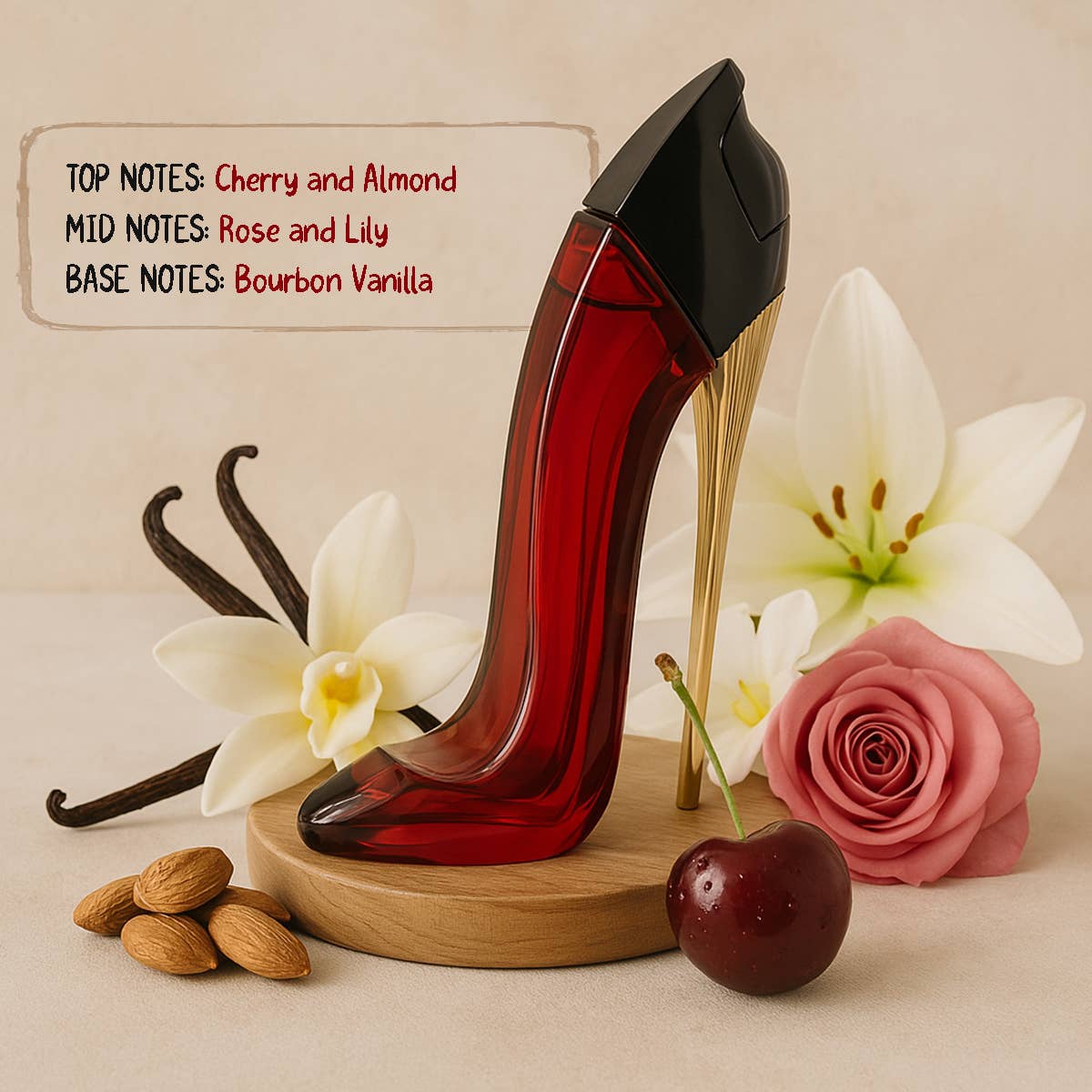 Perf115 - Princess High Heels Red And Black Spray Perfume For Women
