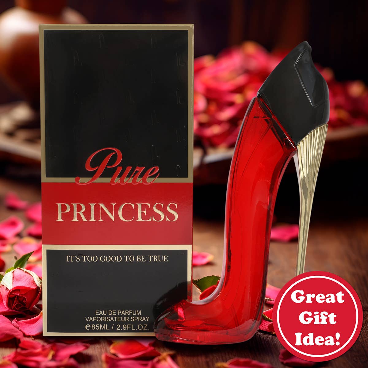 Perf115 - Princess High Heels Red And Black Spray Perfume For Women