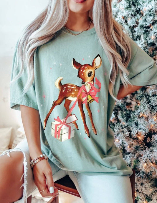 TOP136 - Vintage Deer T-shirt
