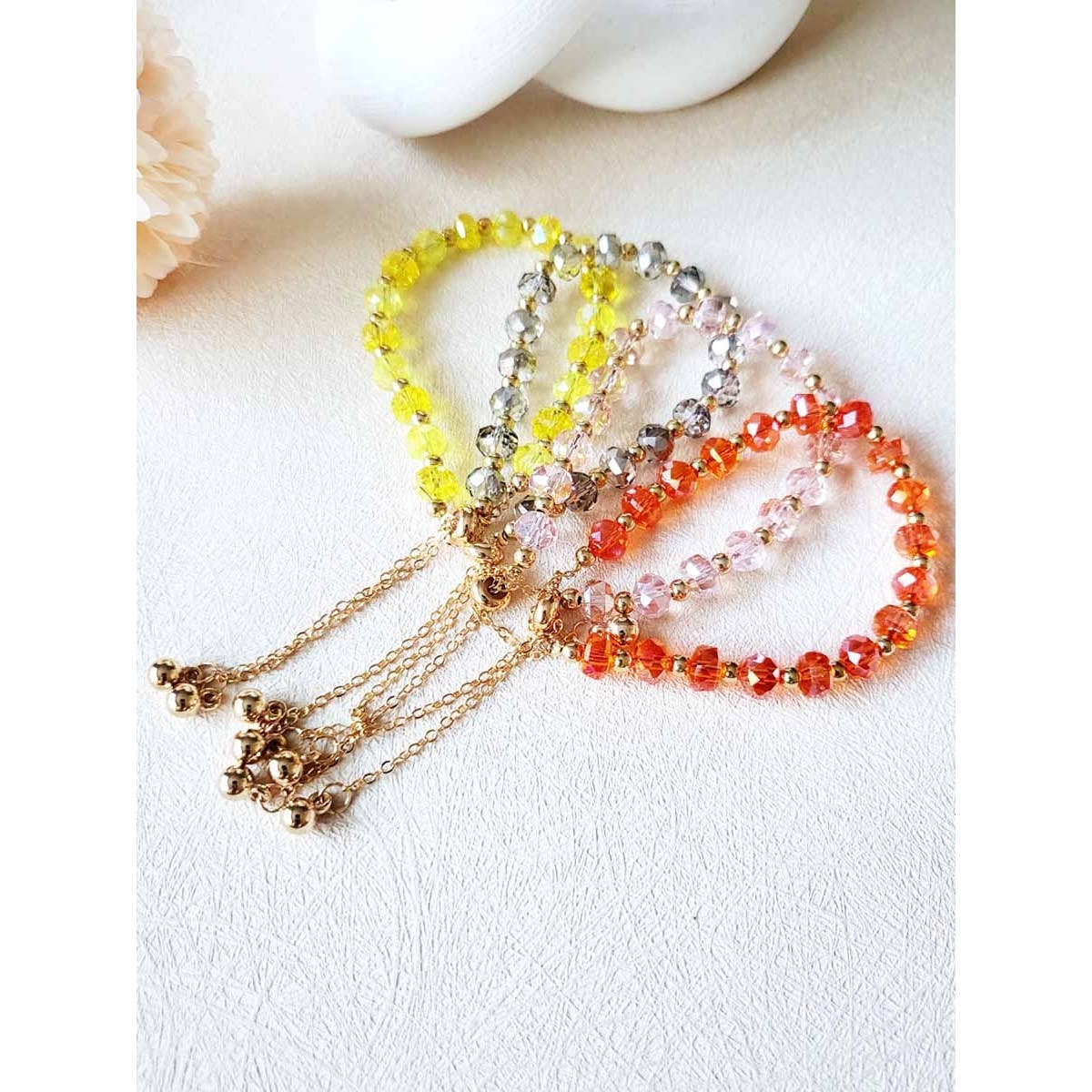 BRC003 - Assorted Colors of Beaded Adjustable Bracelet