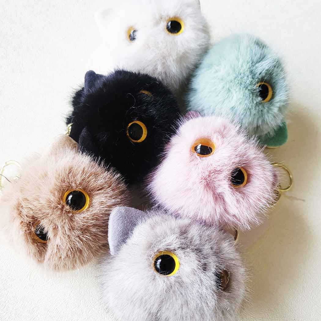 Acc103 - Cat PomPom Key Chain