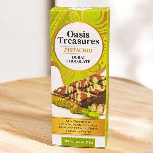 2.6 oz Oasis Treasures Dubai Chocolate Bar