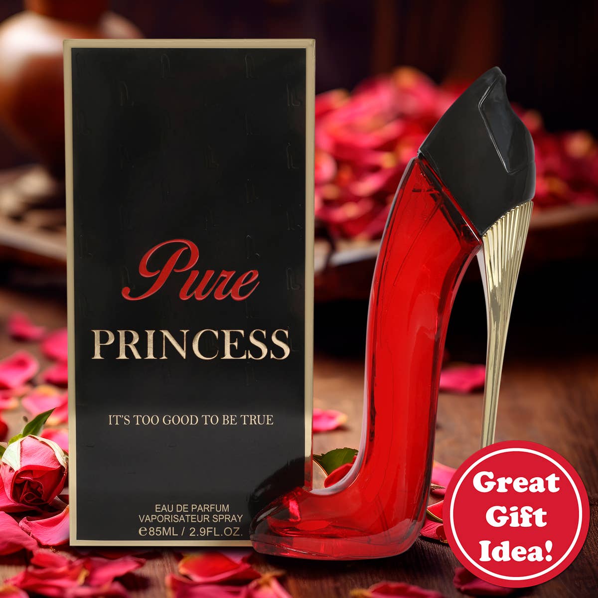 Perf115 - Princess High Heels Red And Black Spray Perfume For Women