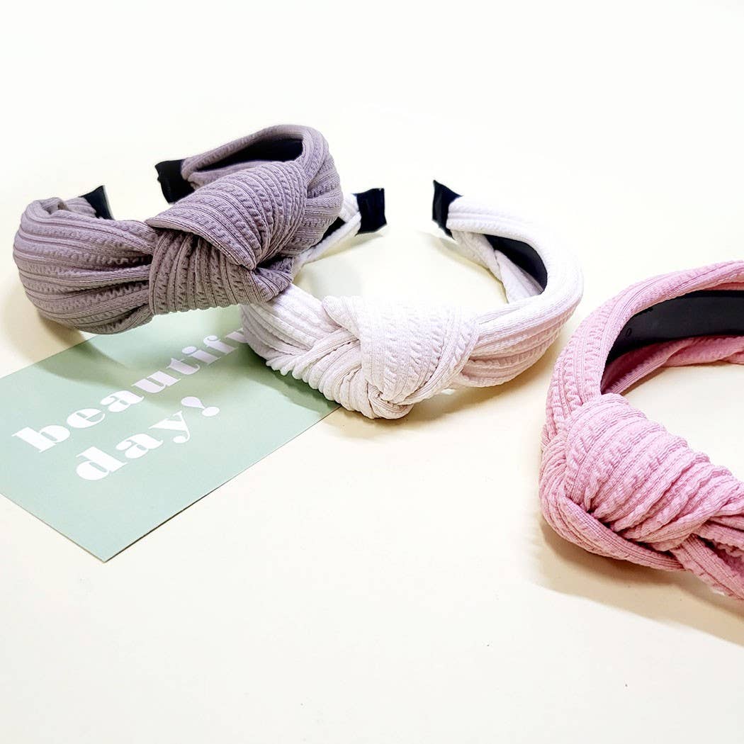 Hband101 - Pastel Linen Knot Headband
