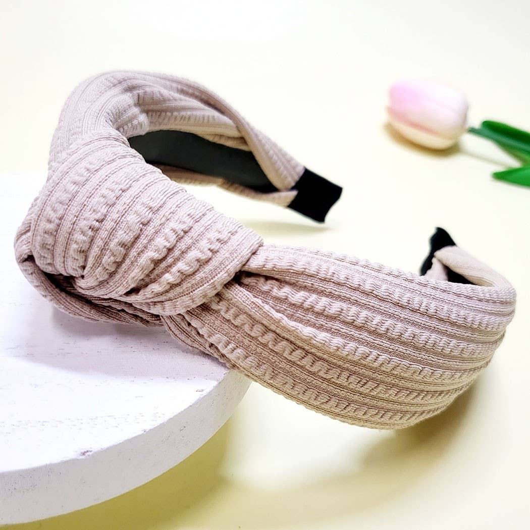 Hband101 - Pastel Linen Knot Headband