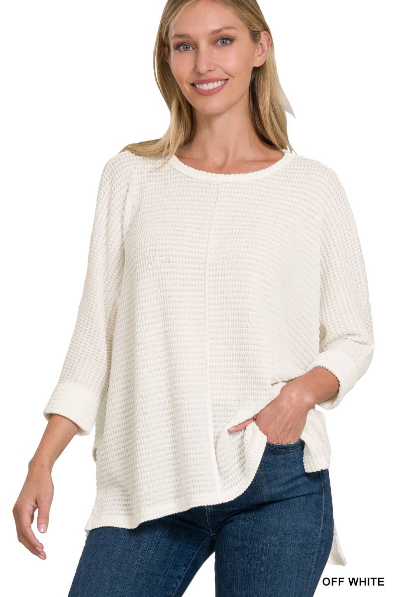 TOP160 - Batwing Sleeve Jacquard Sweater