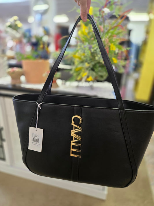 Bag128 - Cavalli black large tote